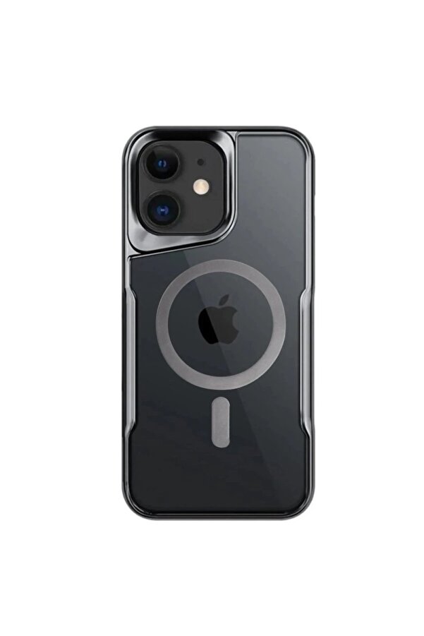 İphone 12 Kılıf Boyi̇ Magsafe Si̇li̇kon Kapak - Ti̇tan Gri̇ - Dropx3109-4573