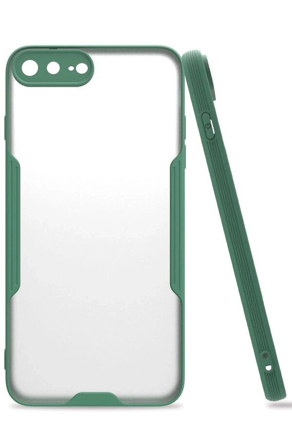 İphone 7 Plus Kılıf Plati̇n Si̇li̇kon - Yeşi̇l - Dropx3443-2126