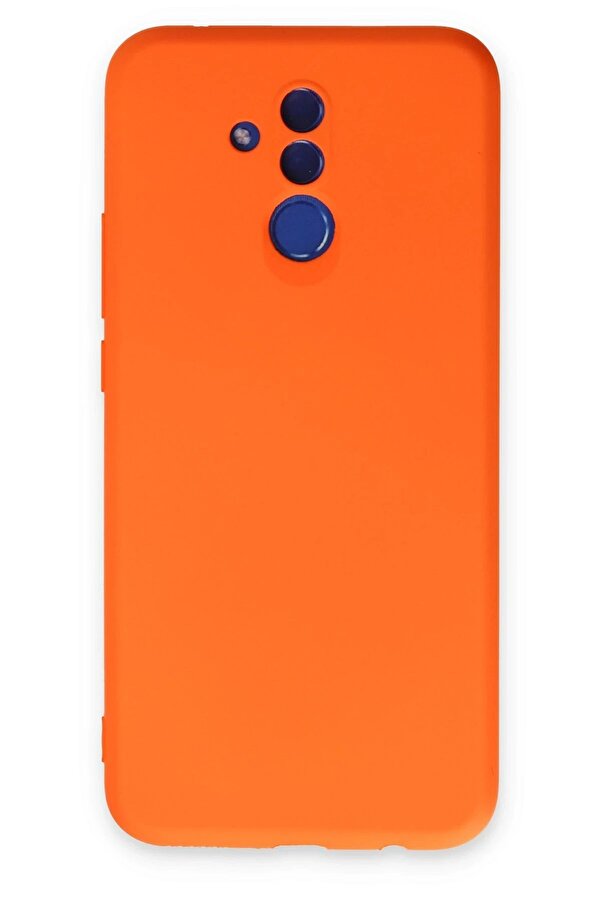 Huawei̇ Mate 20 Li̇te Kılıf Nano İçi̇ Kadi̇fe Si̇li̇kon - Turuncu - Dropx6188-9596