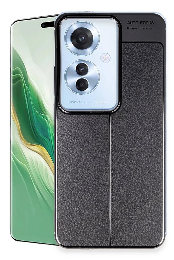 Oppo Reno 11F Kılıf Auto Focus Kapak - Si̇yah - Dropx2706-2446