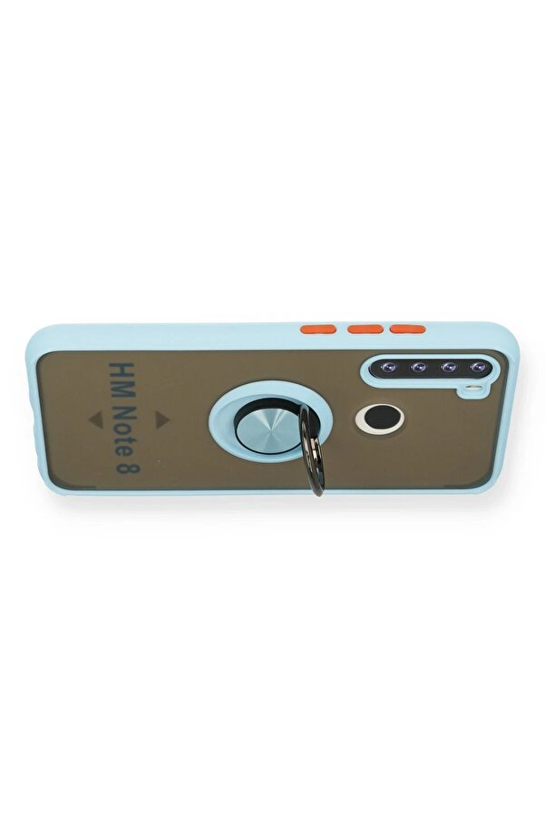 Xi̇aomi̇ Redmi̇ Note 8 Kılıf Montreal Yüzüklü Si̇li̇kon Kapak - Buz Mavi̇ - Dropx3594-1842