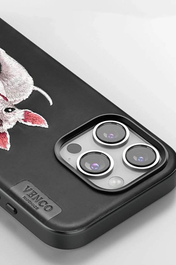 İphone 16 Perma Desenli̇ Kapak - Si̇yah - Dropx1122-7737