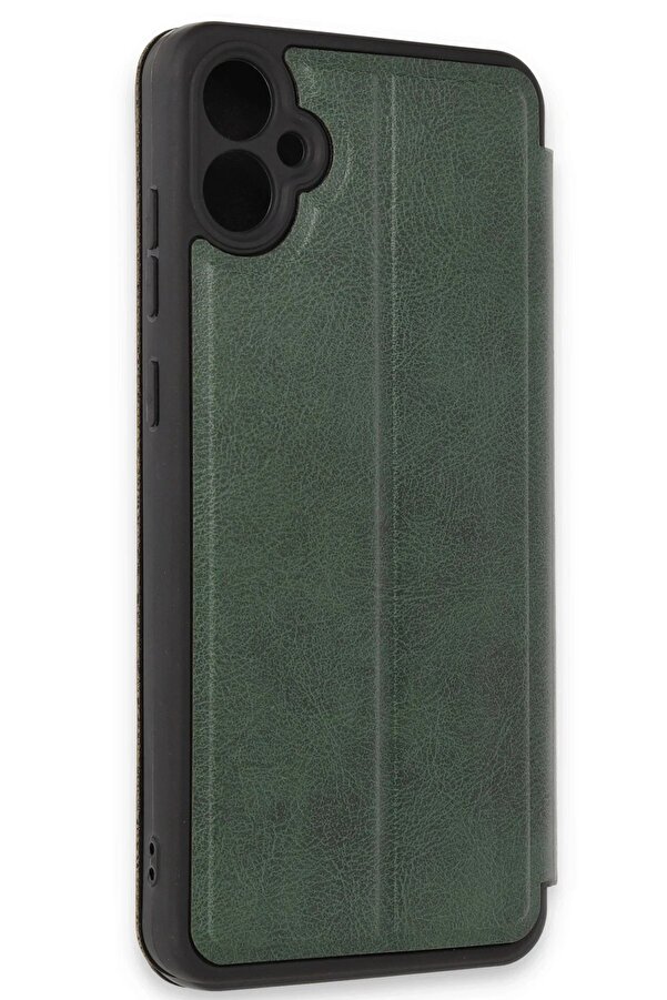 Samsung Galaxy A05 Kılıf Fli̇p Cover - Koyu Yeşi̇l - Dropx4505-1444