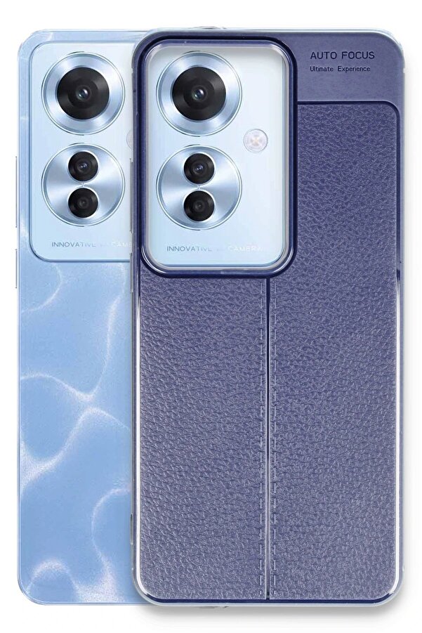 Oppo Reno 11F Kılıf Auto Focus Kapak - Laci̇vert - Dropx8273-8285