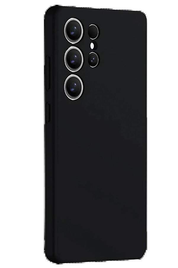 Samsung Galaxy S25 Ultra Kılıf Nano İçi̇ Kadi̇fe Si̇li̇kon - Si̇yah - Dropx2642-6562