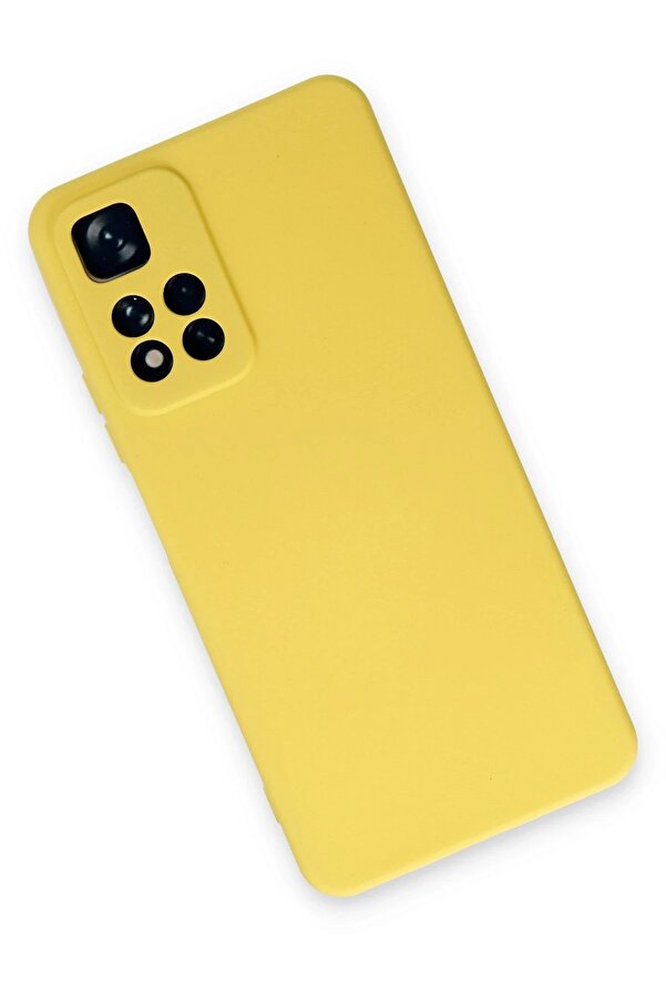 Xi̇aomi̇ Redmi̇ Note 11 Pro Plus 5G Kılıf Nano İçi̇ Kadi̇fe Si̇li̇kon - Sarı - Dropx3383-9223
