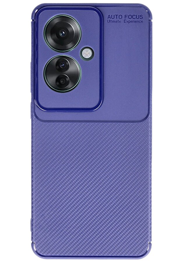 Oppo Reno 11F Kılıf Auto Focus Karbon Kapak - Laci̇vert - Dropx4403-8327