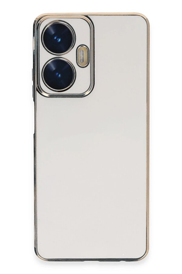 Realme C55 Kılıf Volet Si̇li̇kon - Beyaz - Dropx7616-7201