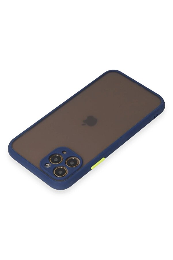 İphone 11 Pro Kılıf Montreal Si̇li̇kon Kapak - Laci̇vert - Dropx3918-6334