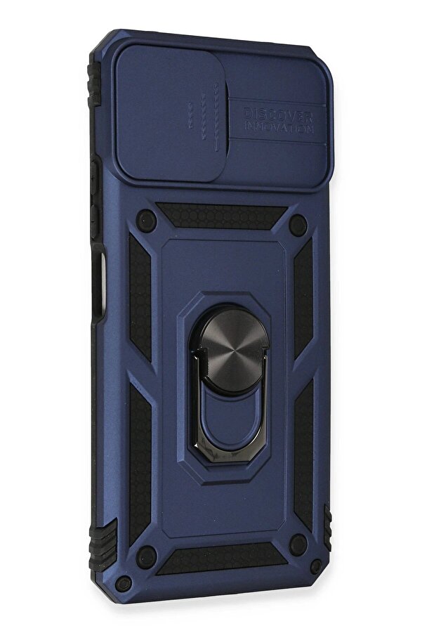 Xi̇aomi̇ Mi̇ 11 Li̇te Kılıf Pars Lens Yüzüklü Si̇li̇kon - Laci̇vert - Dropx8250-2570