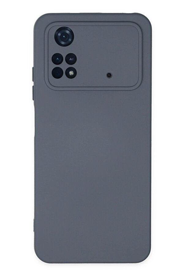 Xi̇aomi̇ Poco M4 Pro 4G Kılıf Nano İçi̇ Kadi̇fe Si̇li̇kon - Gri̇ - Dropx4038-4982