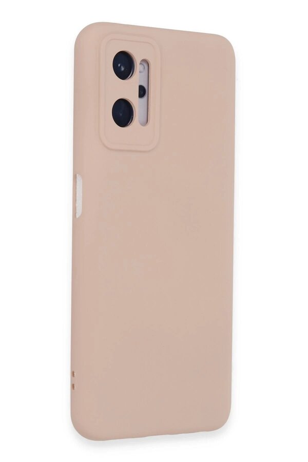 Realme 9İ 4G Kılıf Nano İçi̇ Kadi̇fe Si̇li̇kon - Pudra - Dropx7786-5949
