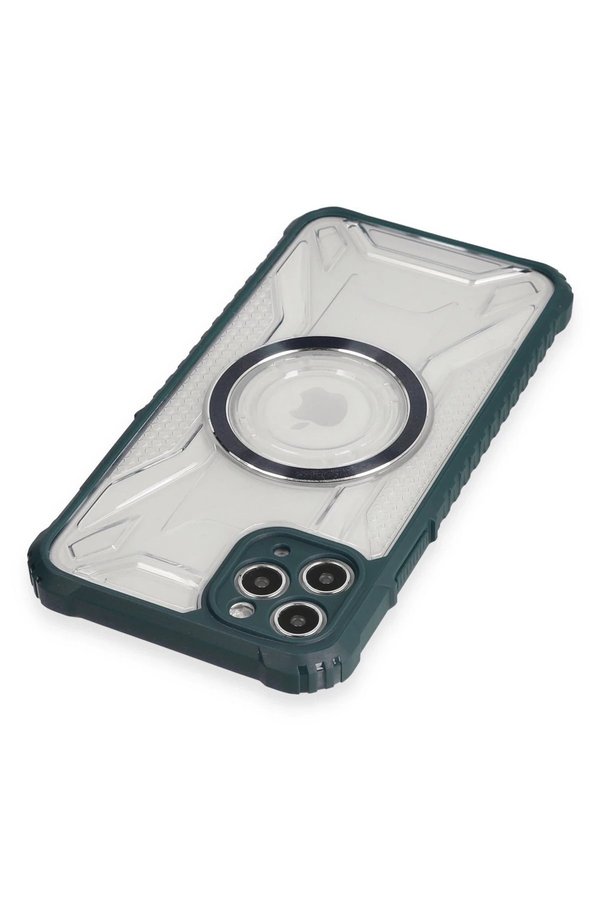 İphone 11 Pro Max Kılıf Prag Magneti̇csafe Kapak - Koyu Yeşi̇l - Dropx5861-6042