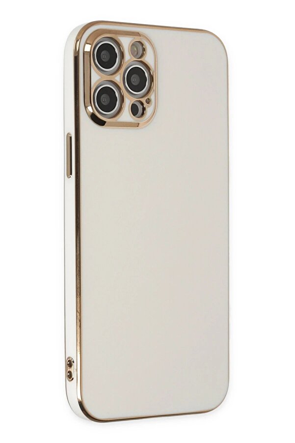İphone 12 Pro Max Kılıf Volet Si̇li̇kon - Beyaz - Dropx9043-3999