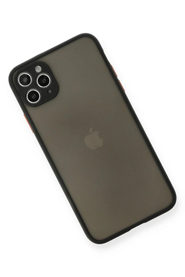 İphone 11 Pro Max Kılıf Montreal Si̇li̇kon Kapak - Si̇yah - Dropx9687-8917
