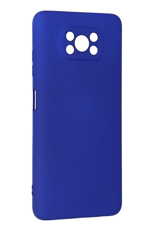 Xi̇aomi̇ Pocophone X3 Kılıf Nano İçi̇ Kadi̇fe Si̇li̇kon - Laci̇vert - Dropx2872-9046