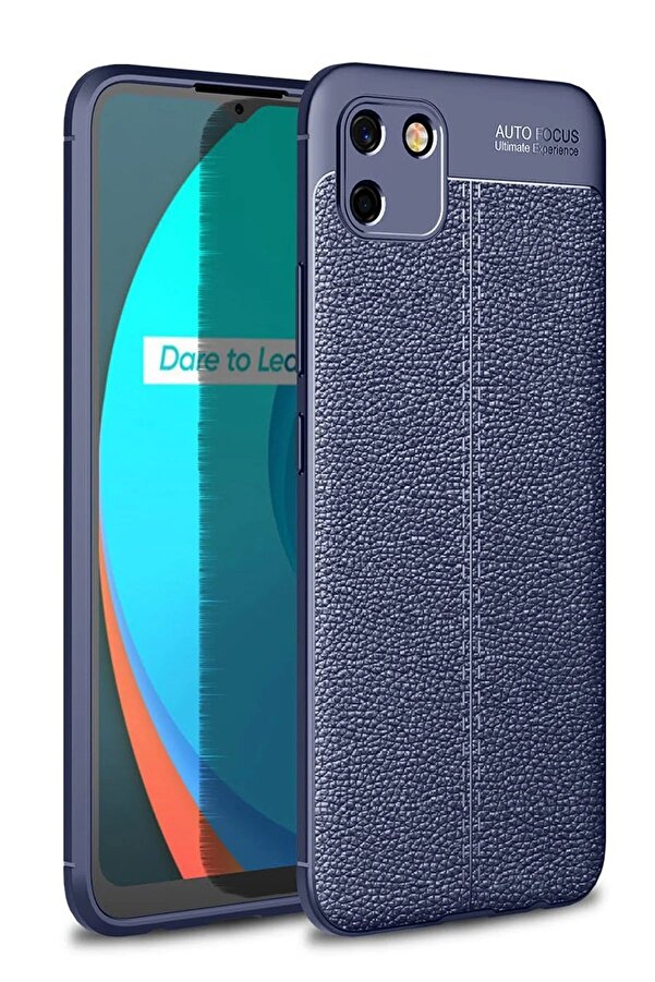 Realme C11 2021 Kılıf Auto Focus Kapak - Laci̇vert - Dropx7169-7556