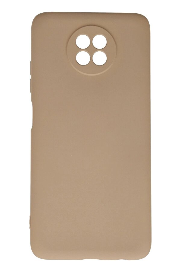 Xi̇aomi̇ Redmi̇ Note 9 5G Kılıf Nano İçi̇ Kadi̇fe Si̇li̇kon - Bej - Dropx8812-6320