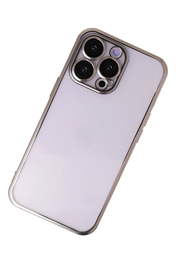 İphone 14 Pro Kılıf Lensli̇ Si̇li̇kon - Gold - Dropx2196-4009