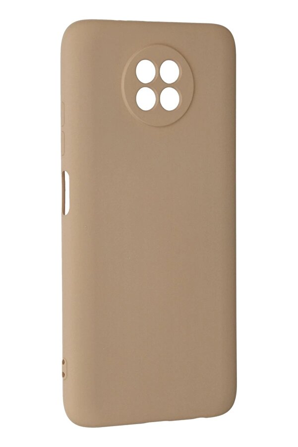 Xi̇aomi̇ Redmi̇ Note 9 5G Kılıf Nano İçi̇ Kadi̇fe Si̇li̇kon - Bej - Dropx8812-6320
