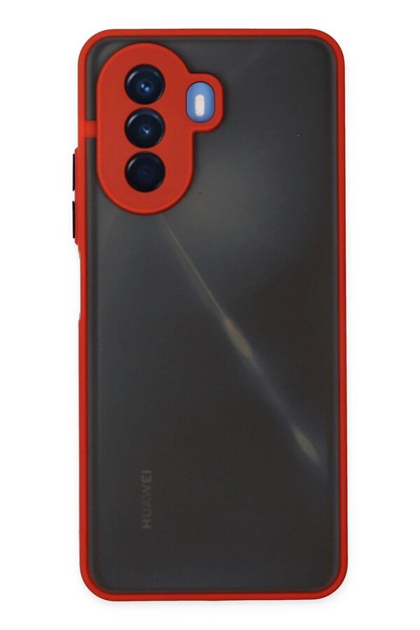 Huawei̇ Nova Y70 Kılıf Montreal Si̇li̇kon Kapak - Kırmızı - Dropx3261-5529