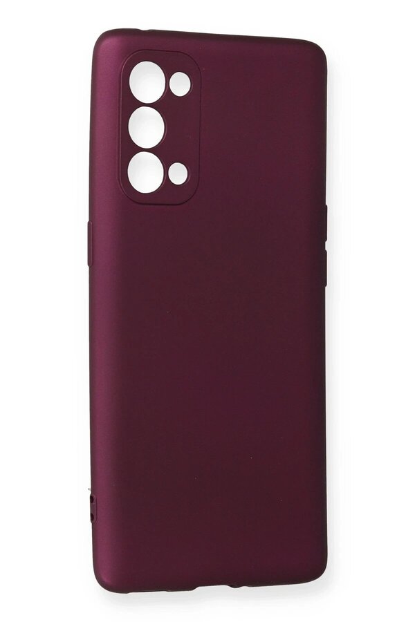 Oppo Reno 5 Pro Kılıf Fi̇rst Si̇li̇kon - Mürdüm - Dropx5626-2628