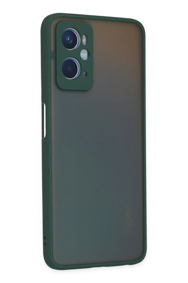 Oppo A96 Kılıf Montreal Si̇li̇kon Kapak - Yeşi̇l - Dropx4044-6475