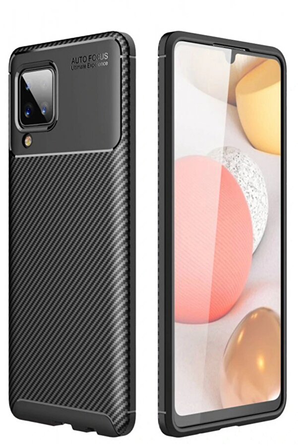 Samsung Galaxy M33 Kılıf Auto Focus Karbon Kapak - Si̇yah - Dropx7010-6268