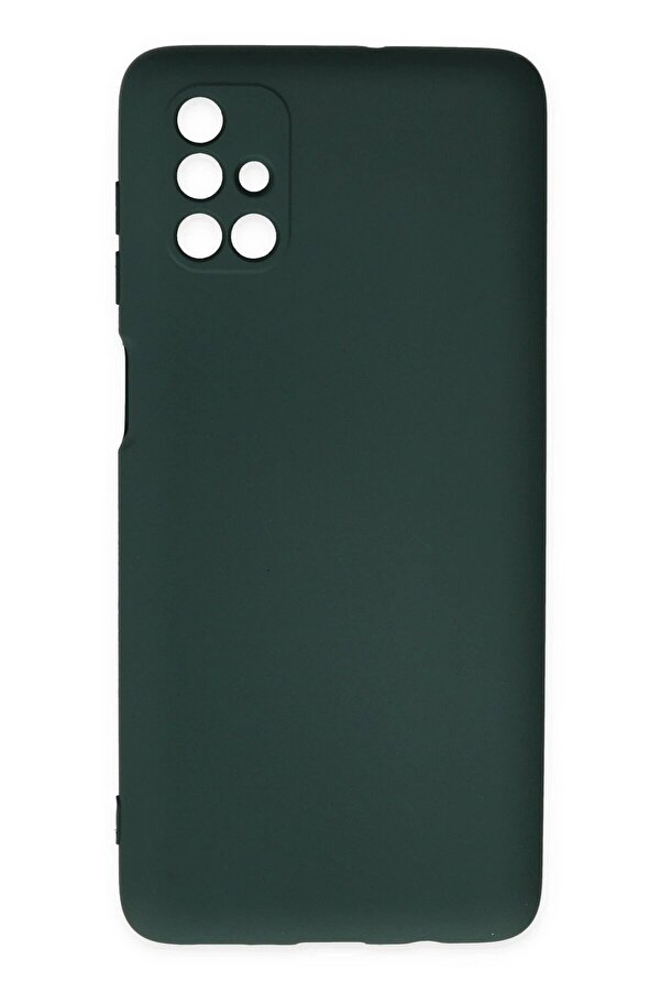 Samsung Galaxy M51 Kılıf Nano İçi̇ Kadi̇fe Si̇li̇kon - Koyu Yeşi̇l - Dropx2269-8265