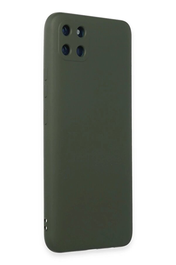 Realme C11 Kılıf Nano İçi̇ Kadi̇fe Si̇li̇kon - Koyu Yeşi̇l - Dropx9804-9482