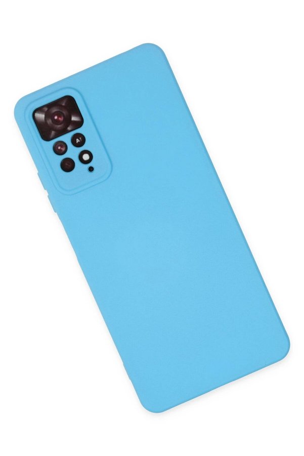 Xi̇aomi̇ Redmi̇ Note 11 Pro Kılıf Nano İçi̇ Kadi̇fe Si̇li̇kon - Mavi̇ - Dropx7383-9660