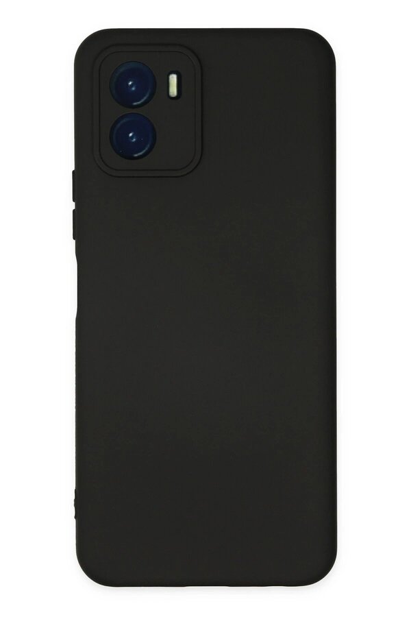 CepteToptan Vivo Y15S Kılıf Nano içi Kadife Silikon - Siyah - DROPX3476-1620
