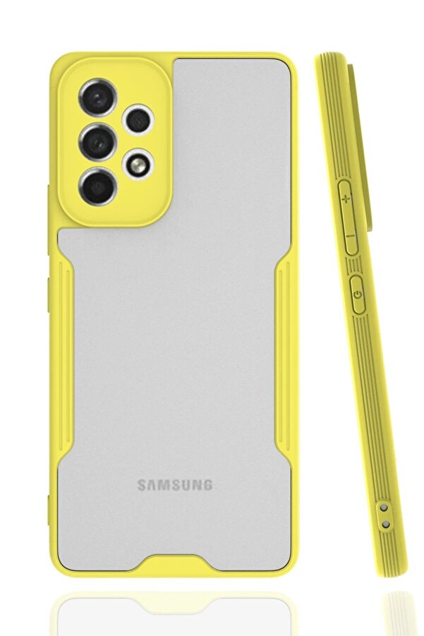 Samsung Galaxy A53 5G Kılıf Plati̇n Si̇li̇kon - Sarı - Dropx2017-7069