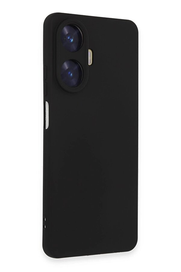 Realme C55 Kılıf Nano İçi̇ Kadi̇fe Si̇li̇kon - Si̇yah - Dropx7530-7608