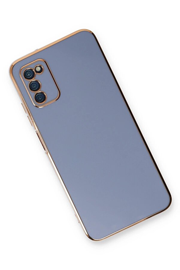 Samsung Galaxy A03S Kılıf Volet Si̇li̇kon - Mavi̇ - Dropx9949-2759