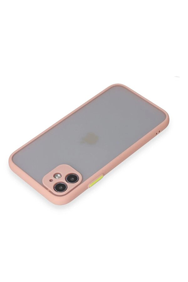 İphone 11 Kılıf Montreal Si̇li̇kon Kapak - Pembe - Dropx1376-4592