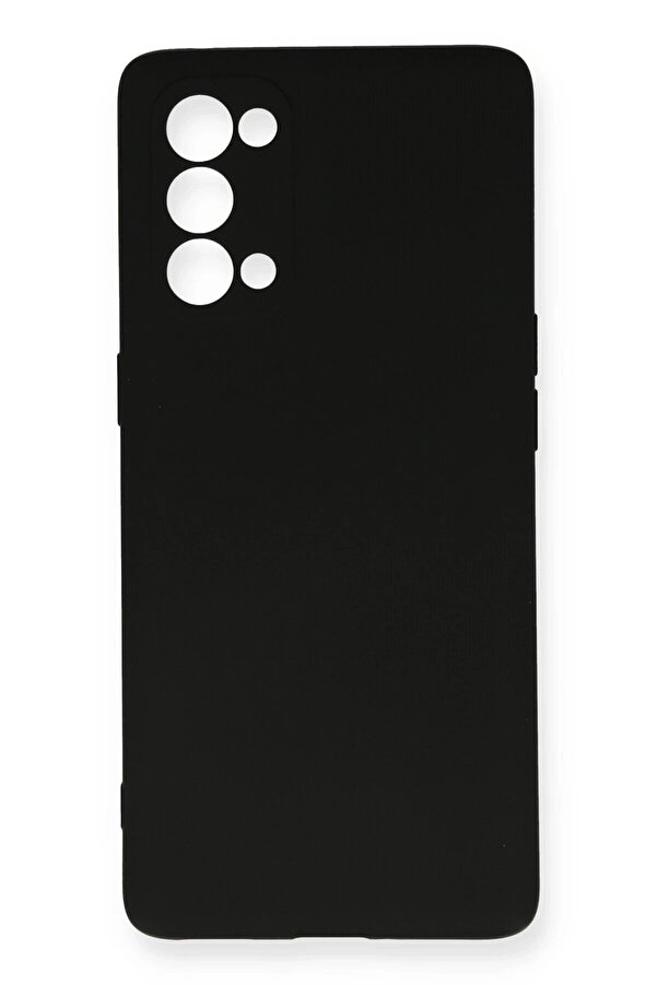 Oppo Reno 5 Pro Kılıf Nano İçi̇ Kadi̇fe Si̇li̇kon - Si̇yah - Dropx6892-5511