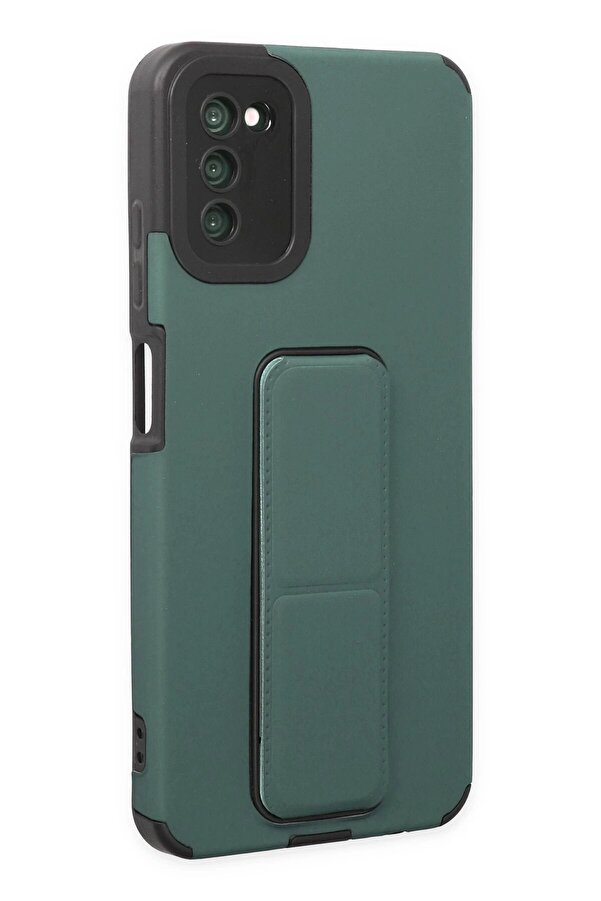 Samsung Galaxy A03S Kılıf Mega Standlı Si̇li̇kon - Yeşi̇l - Dropx9744-3689