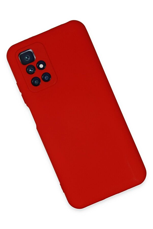 Xi̇aomi̇ Redmi̇ 10 2022 Kılıf Nano İçi̇ Kadi̇fe Si̇li̇kon - Kırmızı - Dropx4000-3429