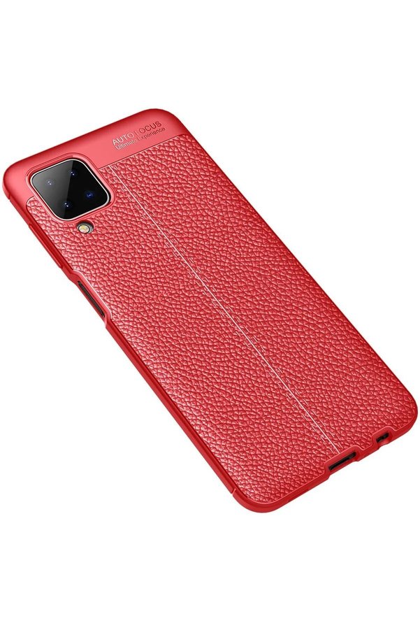 Samsung Galaxy A12 Kılıf Auto Focus Kapak - Kırmızı - Dropx2935-9495
