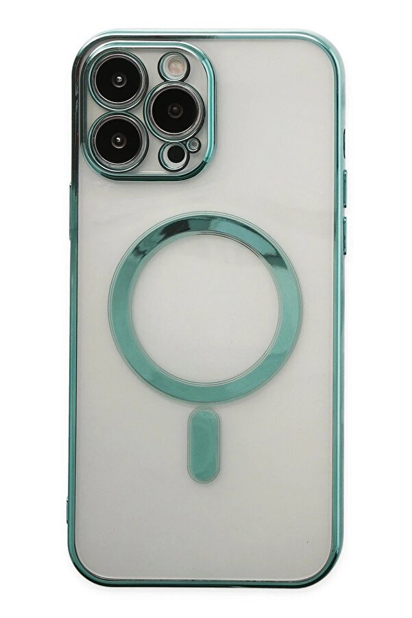 İphone 14 Pro Max Kılıf Magneti̇csafe Lazer Si̇li̇kon - Haki̇ Yeşi̇l - Dropx2275-1644