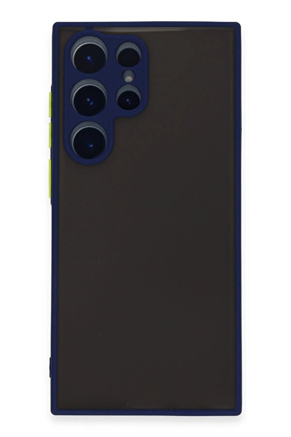 Samsung Galaxy S22 Ultra Kılıf Montreal Si̇li̇kon Kapak - Laci̇vert - Dropx5452-9797