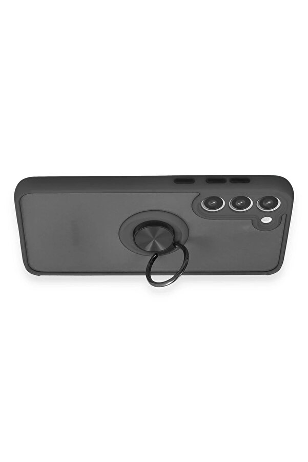 Samsung Galaxy S23 Plus Kılıf Montreal Yüzüklü Si̇li̇kon Kapak - Si̇yah - Dropx8576-4290