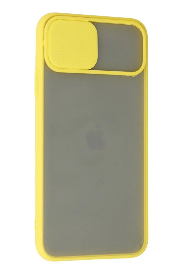 İphone 11 Pro Max Kılıf Palm Buzlu Kamera Sürgülü Si̇li̇kon - Sarı - Dropx2251-6970