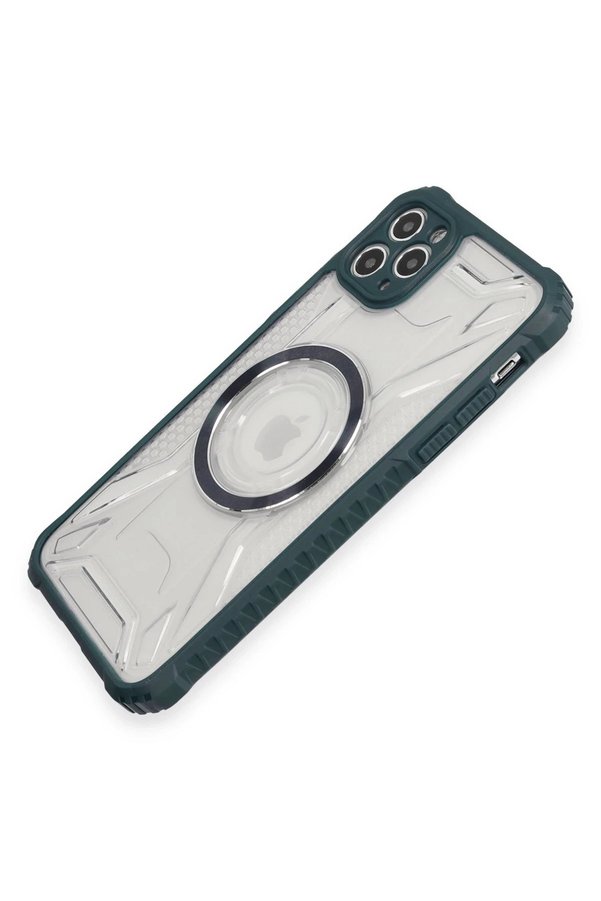 İphone 11 Pro Max Kılıf Prag Magneti̇csafe Kapak - Koyu Yeşi̇l - Dropx5861-6042