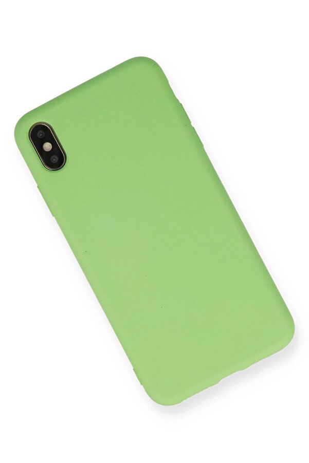 İphone Xs Max Kılıf Nano İçi̇ Kadi̇fe Si̇li̇kon - Açık Yeşi̇l - Dropx6736-5091