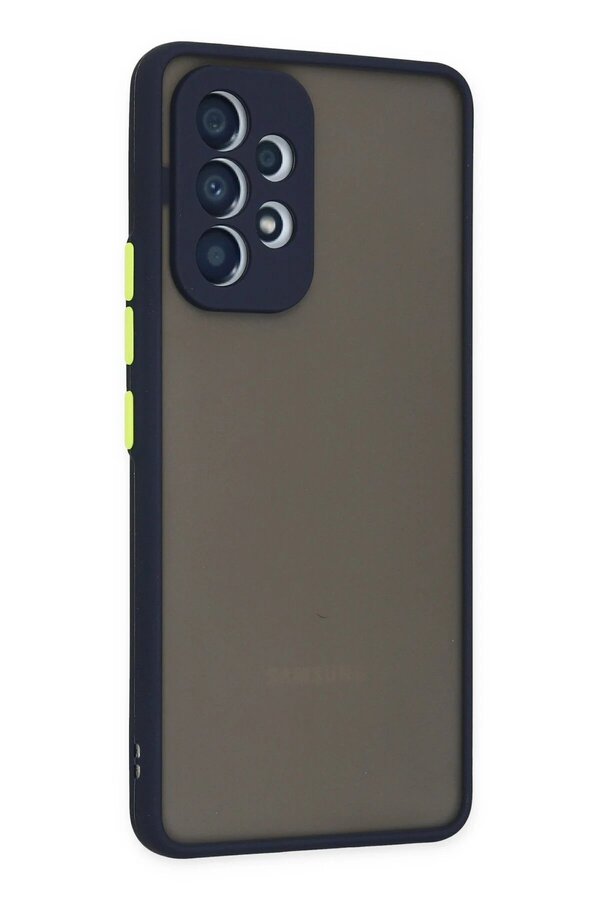 Samsung Galaxy A33 5G Kılıf Montreal Si̇li̇kon Kapak - Laci̇vert - Dropx2538-3434