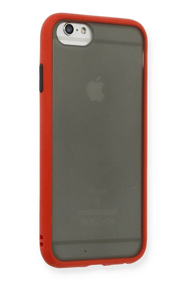 İphone 6 Kılıf Montreal Si̇li̇kon Kapak - Kırmızı - Dropx5258-2509