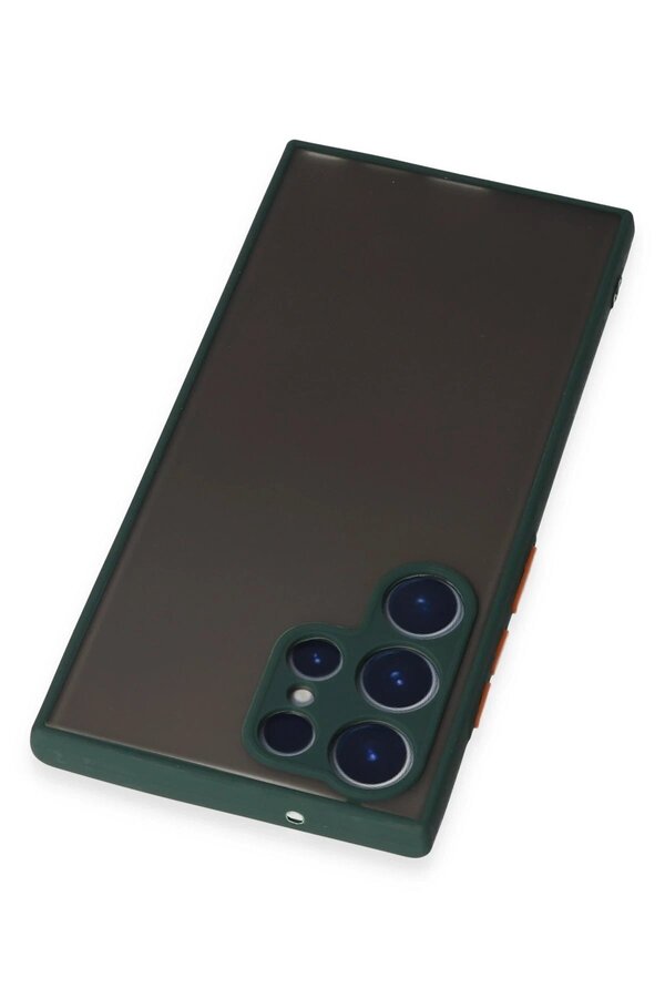 Samsung Galaxy S22 Ultra Kılıf Montreal Si̇li̇kon Kapak - Yeşi̇l - Dropx5661-1084