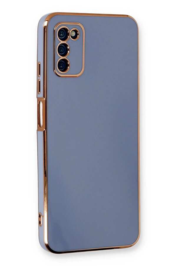 Samsung Galaxy A03S Kılıf Volet Si̇li̇kon - Mavi̇ - Dropx9949-2759